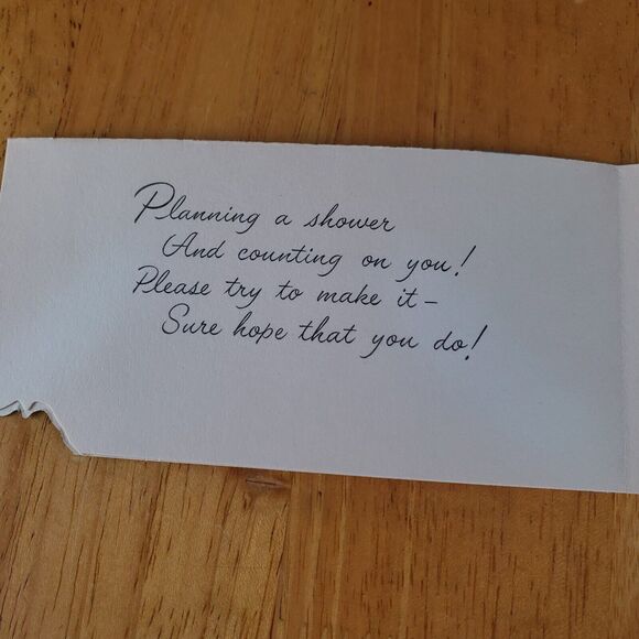 Gibson 1957 Bridal Shower Invitation With Envelope & Stamp El Dorado Kansas - Picture 3 of 4